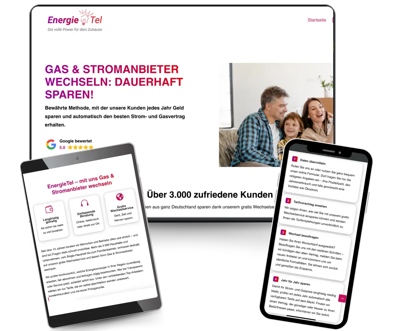 EnergieTel Webseite