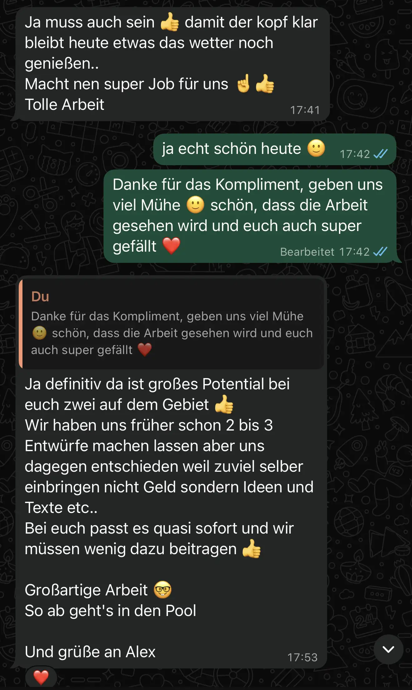 Kunden Rezession von WhatsApp 2