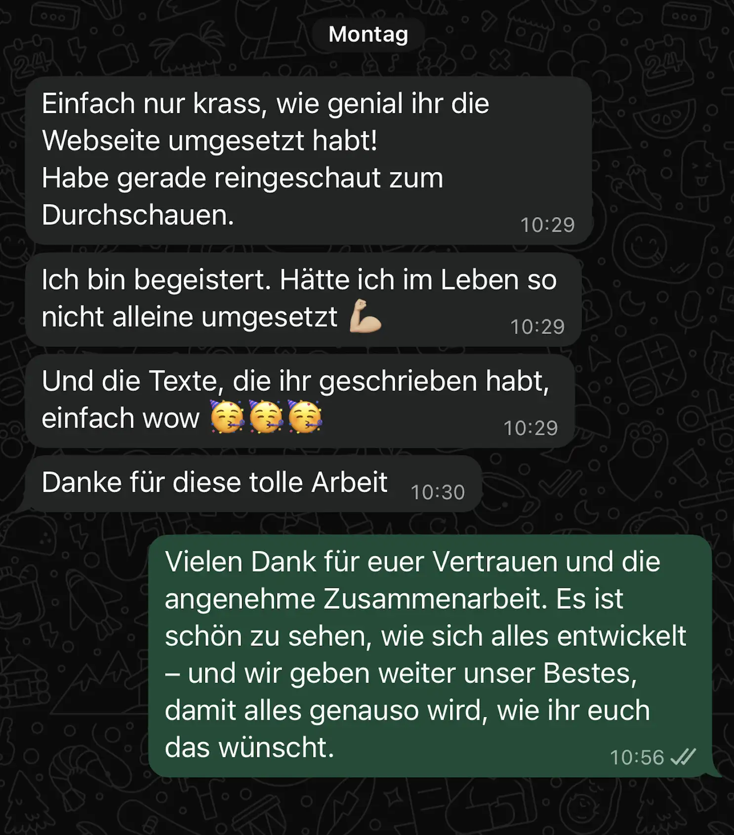 Kunden Rezession von WhatsApp